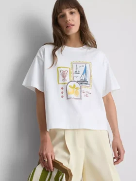 Boxy cotton graphic tee