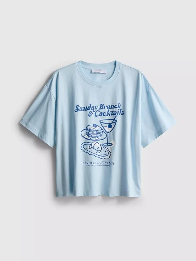 Boxy cotton graphic tee