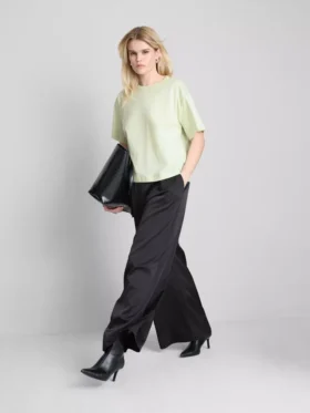 Boxy crew neck cotton tee