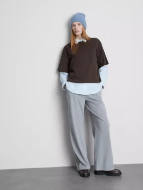 Boxy crew neck cotton tee