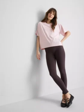 Boxy crew neck cotton tee