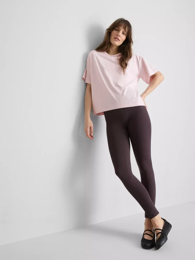 Boxy crew neck cotton tee