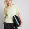 Boxy crew neck cotton tee