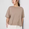 Boxy crew neck cotton tee