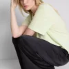 Boxy crew neck cotton tee