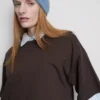 Boxy crew neck cotton tee