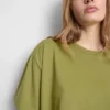 Boxy crew neck cotton tee