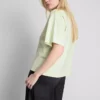Boxy crew neck cotton tee