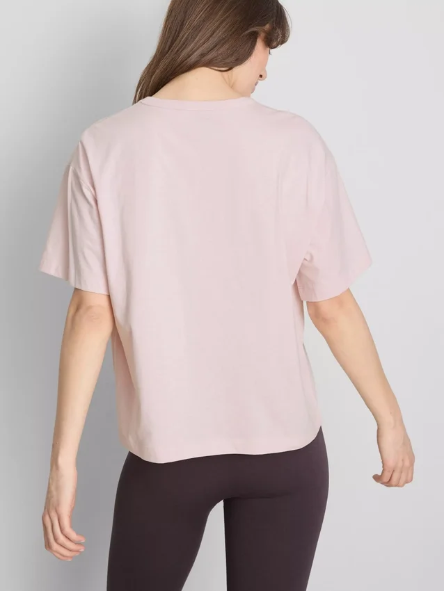 Boxy crew neck cotton tee