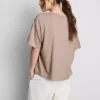 Boxy crew neck cotton tee