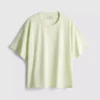 Boxy crew neck cotton tee
