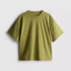 Boxy crew neck cotton tee