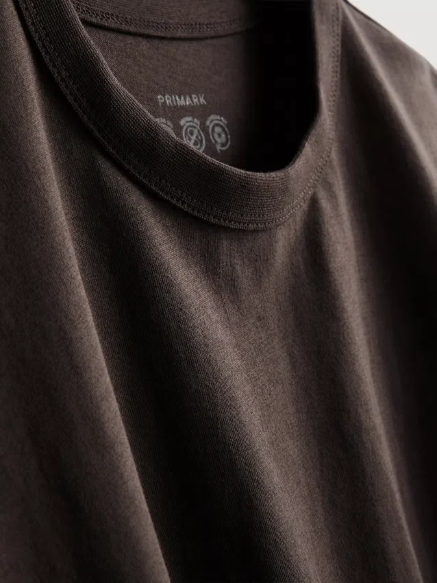 Boxy crew neck cotton tee