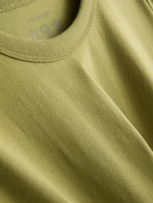 Boxy crew neck cotton tee