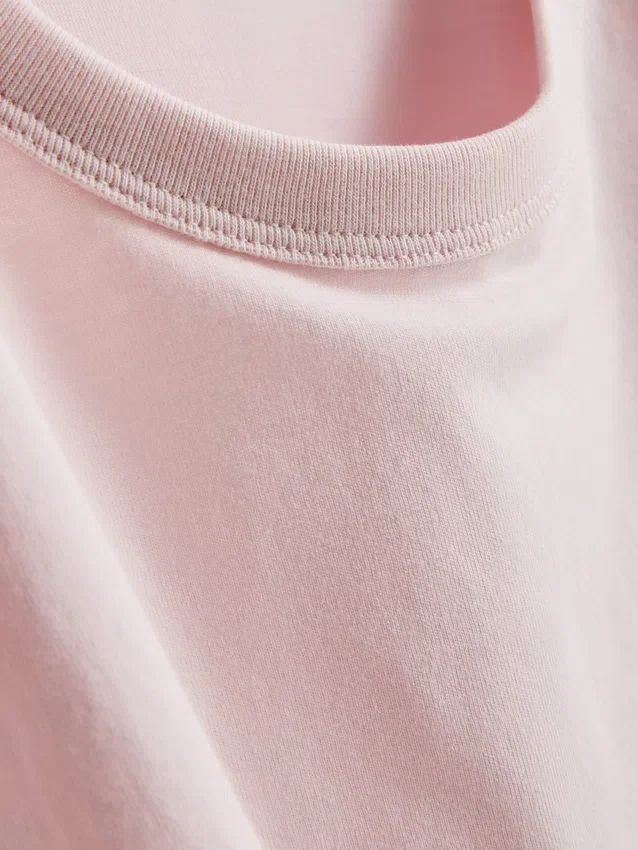 Boxy crew neck cotton tee