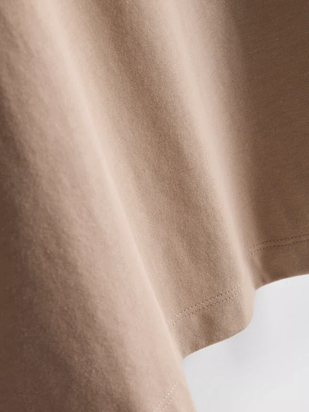 Boxy crew neck cotton tee