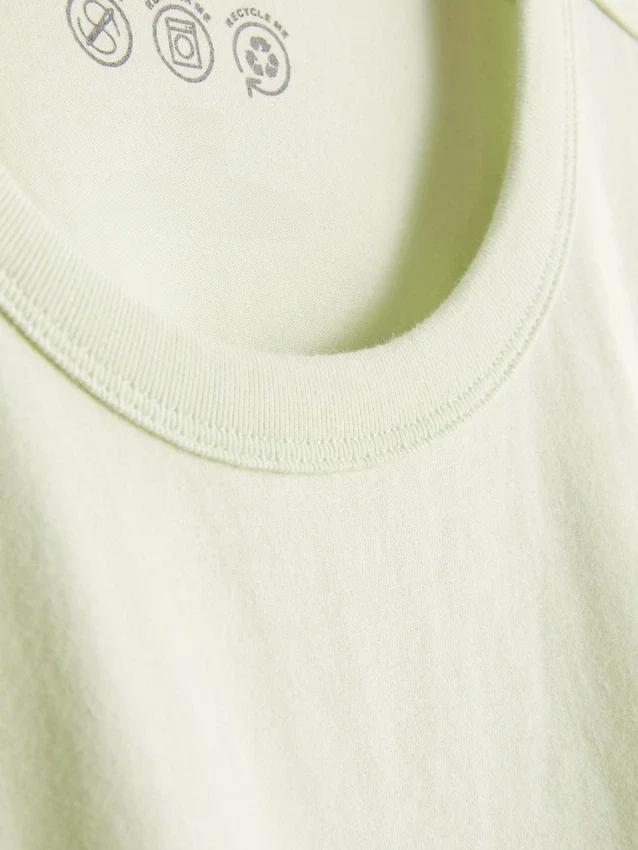 Boxy crew neck cotton tee