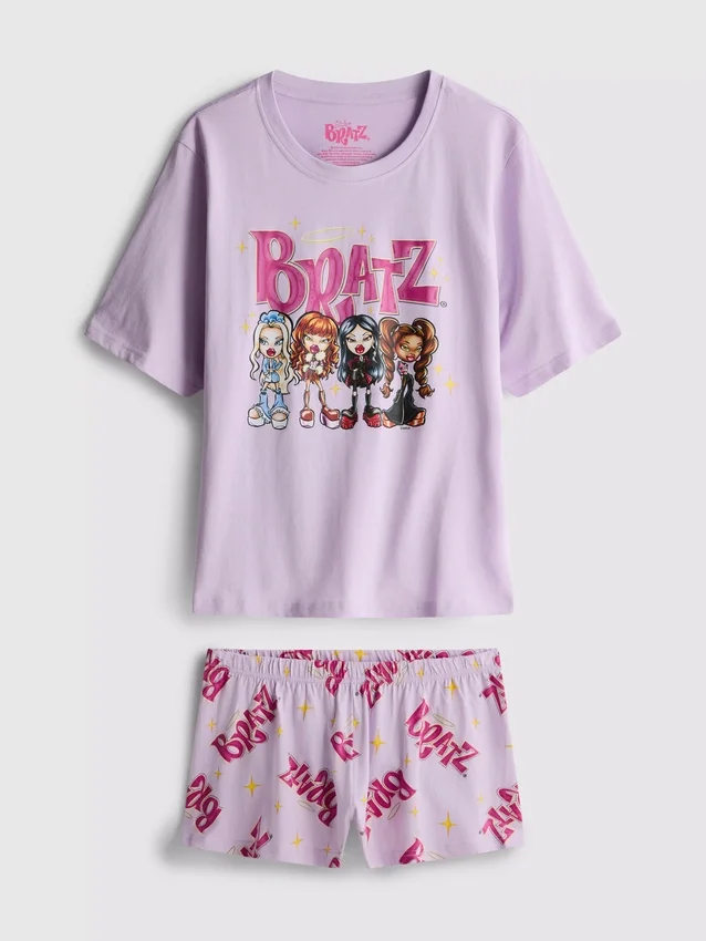 Bratz cotton graphic shorty pajamas