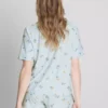 Breakfast print shorty boyfriend pajamas