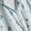Breakfast print shorty boyfriend pajamas