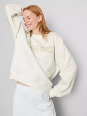 Bridal embroidered sequin sweatshirt