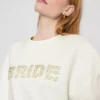 Bridal embroidered sequin sweatshirt