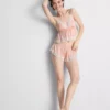 Bridal satin lace babydoll bralette