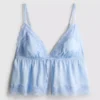 Bridal satin lace babydoll bralette