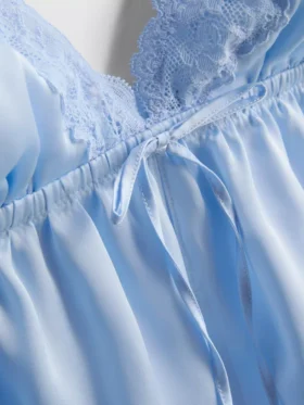 Bridal satin lace babydoll bralette