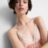 Bridal satin lace babydoll bralette