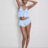 Bridal satin lace french knickers
