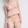 Bridal satin lace french knickers