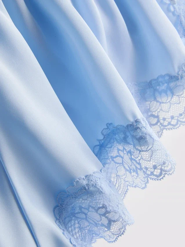 Bridal satin lace french knickers