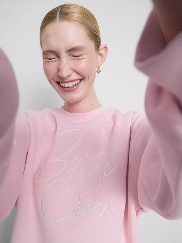 Bride party slogan sweatshirt
