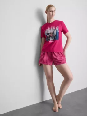 Bridesmaids cotton graphic shorty pajamas