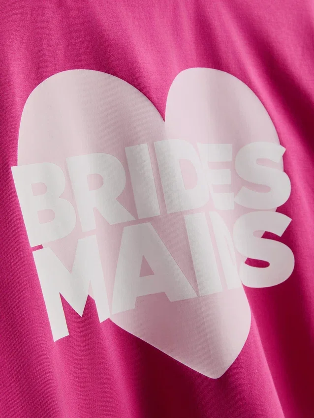 Bridesmaids cotton graphic shorty pajamas