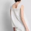 Broderie insert tank top