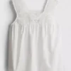 Broderie insert tank top