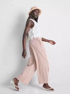 Broderie side-tie top