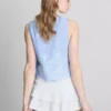 Broderie side-tie top