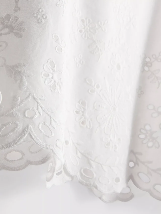 Broderie side-tie top