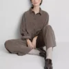 Brushed pinstripe shirt