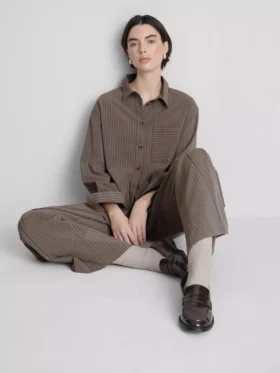 Brushed pinstripe shirt