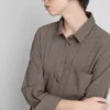 Brushed pinstripe shirt