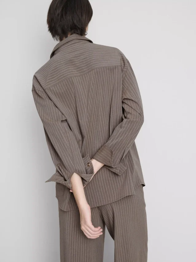 Brushed pinstripe shirt