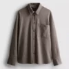 Brushed pinstripe shirt