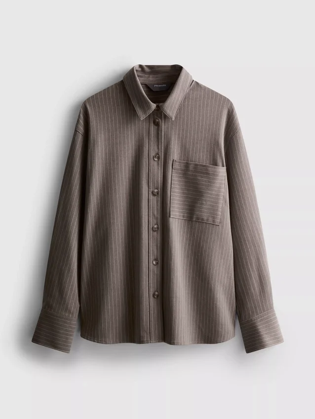 Brushed pinstripe shirt