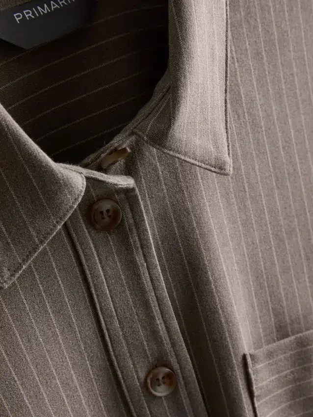 Brushed pinstripe shirt