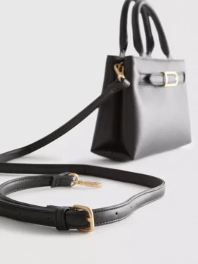 Buckle detail mini tote