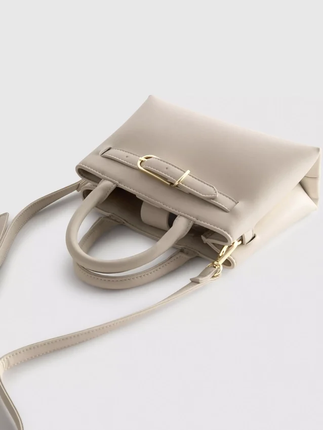 Buckle detail mini tote